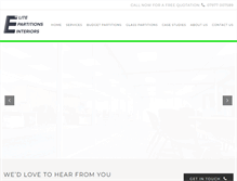 Tablet Screenshot of elitepartitionsandinteriors.co.uk